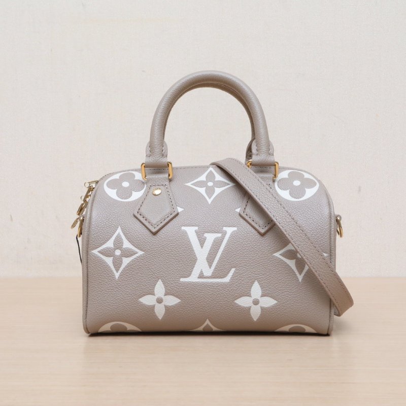 LOUIS VUITTON Sp20可拆卸肩帶灰色牛皮晶片肩背包-1