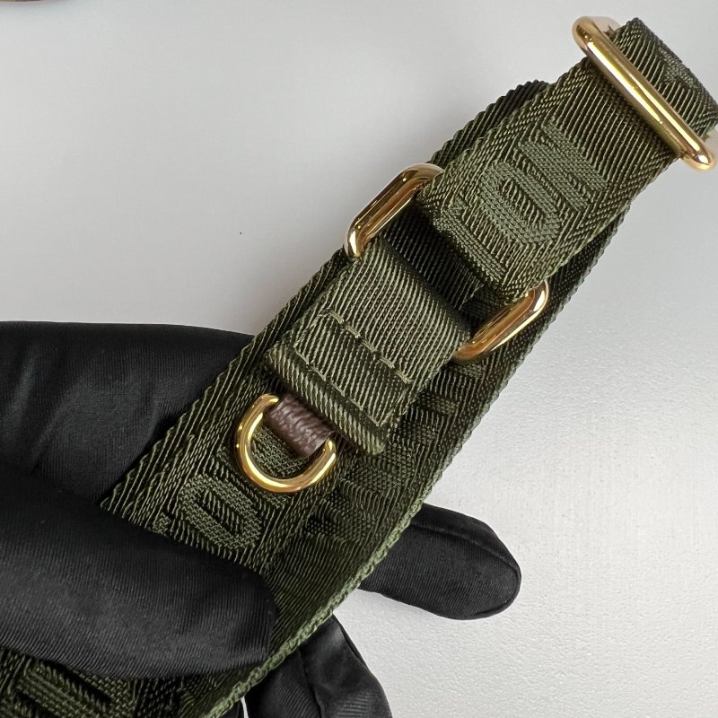 LV M80091/晶片款 老花二合一包綠背帶-12