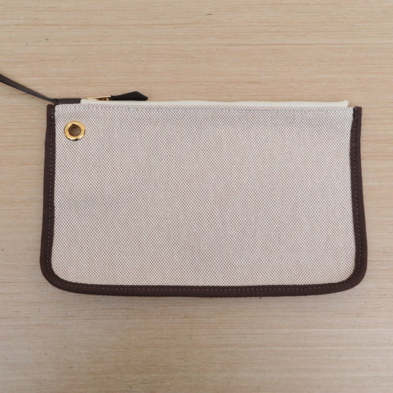 HERMES Herbag3146烏木色CrissViking編織帆布/Hunter牛皮B刻金扣肩背包-3