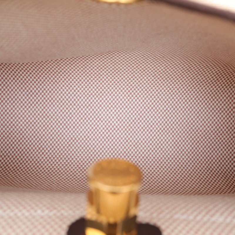 HERMES Herbag3146烏木色CrissViking編織帆布/Hunter牛皮B刻金扣肩背包-4