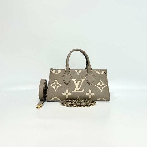 LV 斑鳩灰牛皮OnTheGo East West手提斜背包M23641