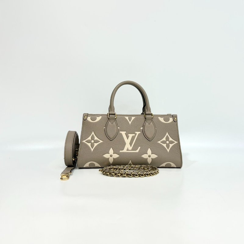 LV 斑鳩灰牛皮OnTheGo East West手提斜背包M23641-0