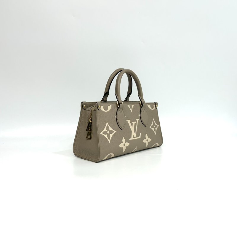 LV 斑鳩灰牛皮OnTheGo East West手提斜背包M23641-3