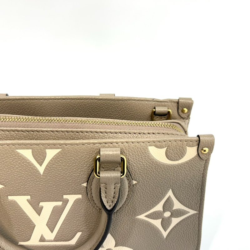 LV 斑鳩灰牛皮OnTheGo East West手提斜背包M23641-8