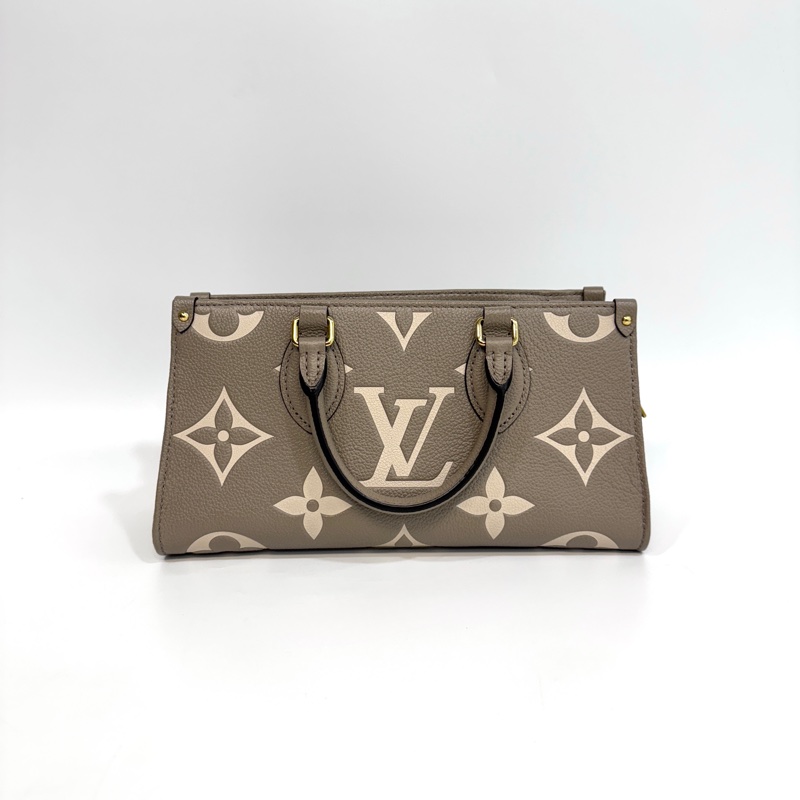 LV 斑鳩灰牛皮OnTheGo East West手提斜背包M23641-5