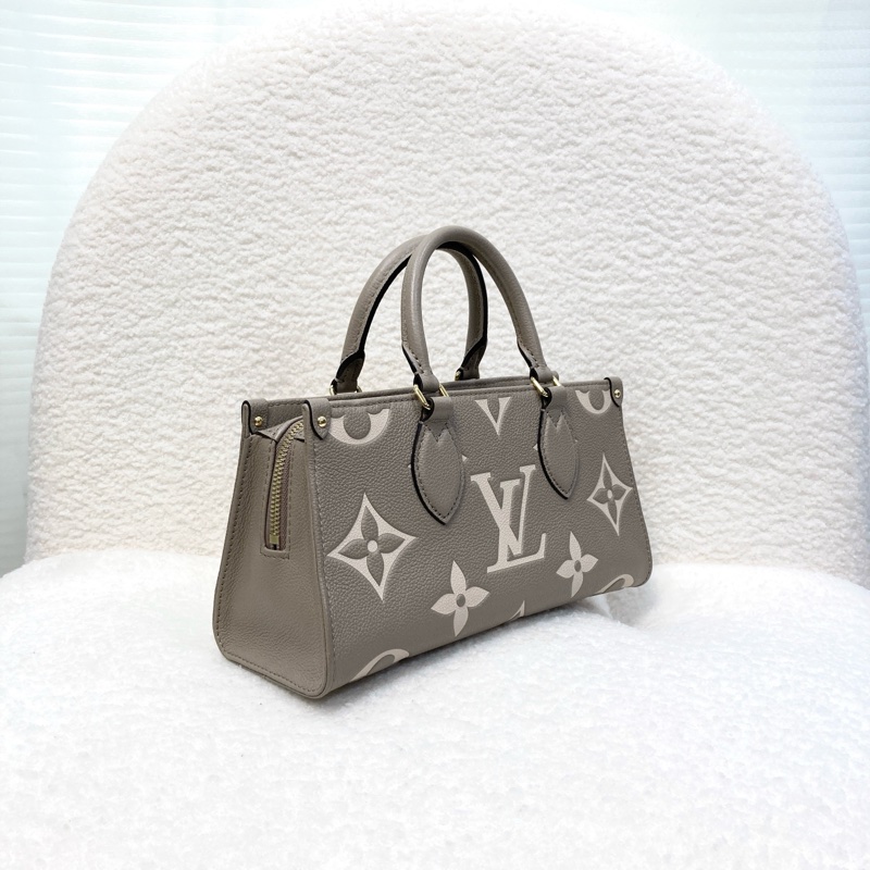 路易威登 LV 斑鳩灰牛皮 OnTheGo East West 橫版托特包 手提斜背包 通勤包 M23641-3