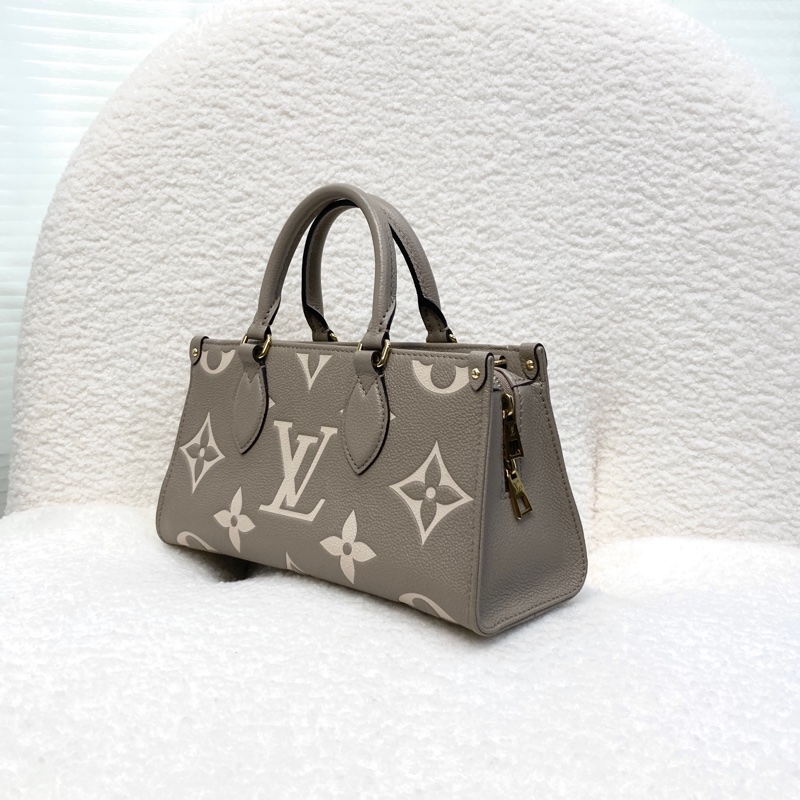 路易威登 LV 斑鳩灰牛皮 OnTheGo East West 橫版托特包 手提斜背包 通勤包 M23641-4