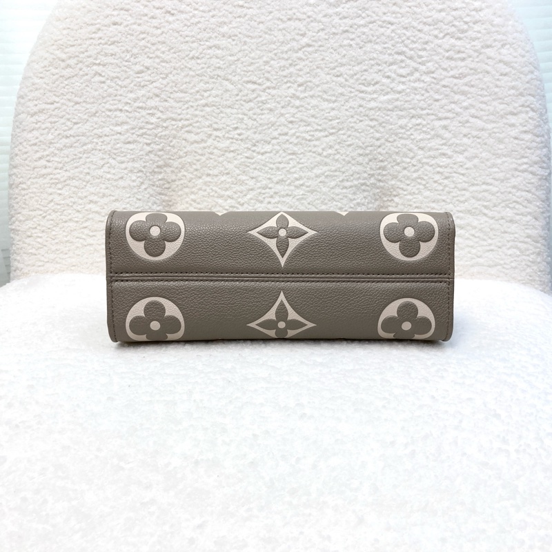 路易威登 LV 斑鳩灰牛皮 OnTheGo East West 橫版托特包 手提斜背包 通勤包 M23641-6