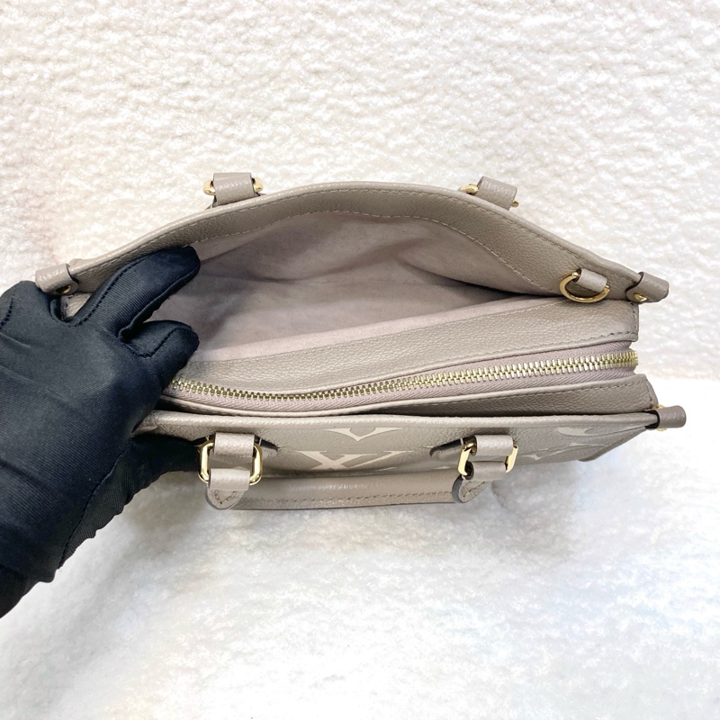 路易威登 LV 斑鳩灰牛皮 OnTheGo East West 橫版托特包 手提斜背包 通勤包 M23641-14