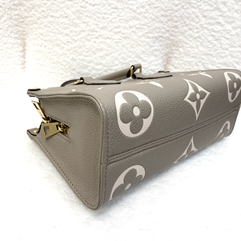 路易威登 LV 斑鳩灰牛皮 OnTheGo East West 橫版托特包 手提斜背包 通勤包 M23641-23