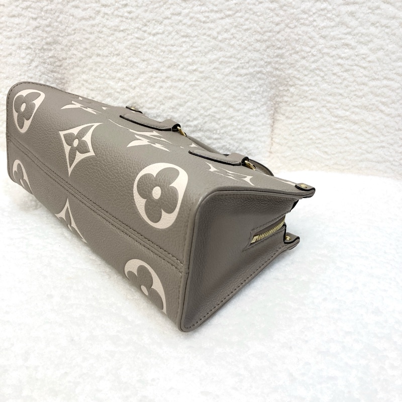 路易威登 LV 斑鳩灰牛皮 OnTheGo East West 橫版托特包 手提斜背包 通勤包 M23641-24