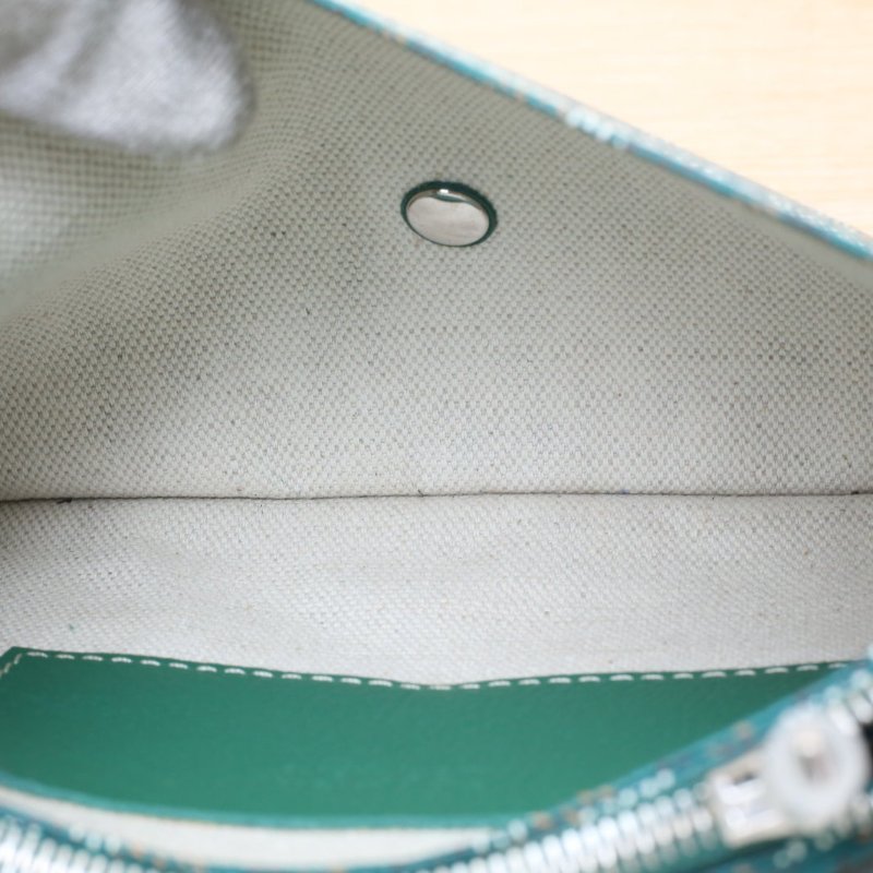 GOYARD PLUMET三層WOC綠色PVC肩背包-2