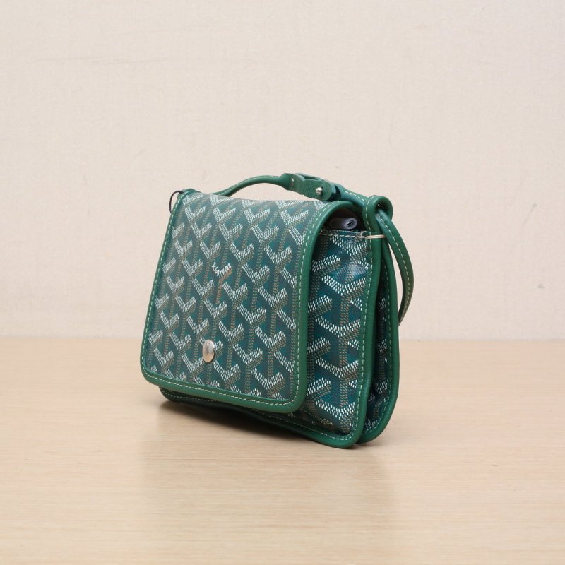 GOYARD PLUMET三層WOC綠色PVC肩背包-3