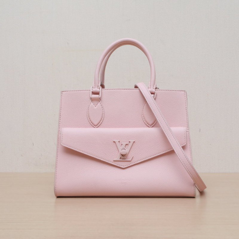 LOUIS VUITTON 粉色牛皮2020Lockmetote手提包肩背包-1