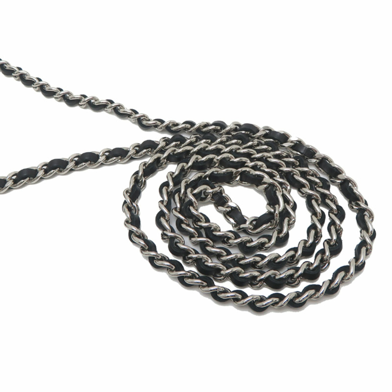 香奈兒 2.55 鏈條錢包女士單肩包,漆皮小牛皮,黑色-4