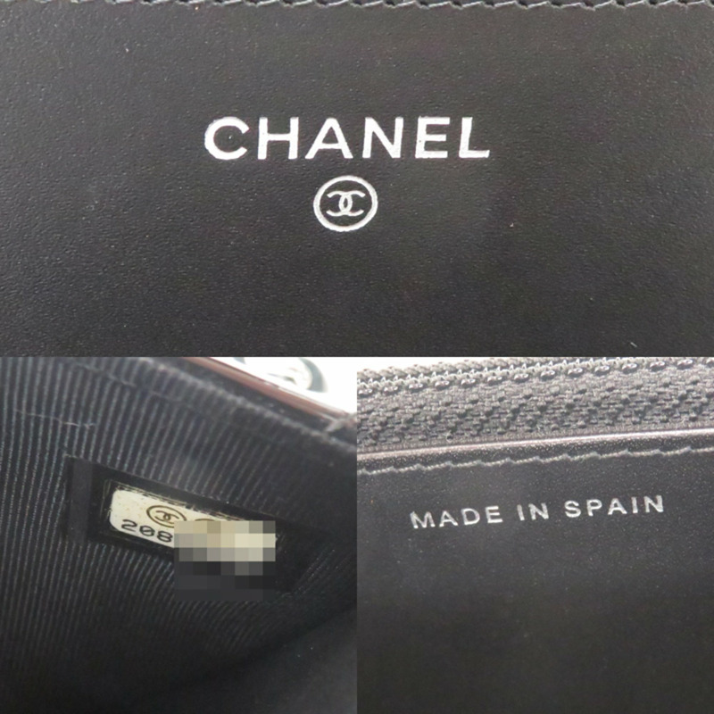 香奈兒 2.55 鏈條錢包女士單肩包,漆皮小牛皮,黑色-7