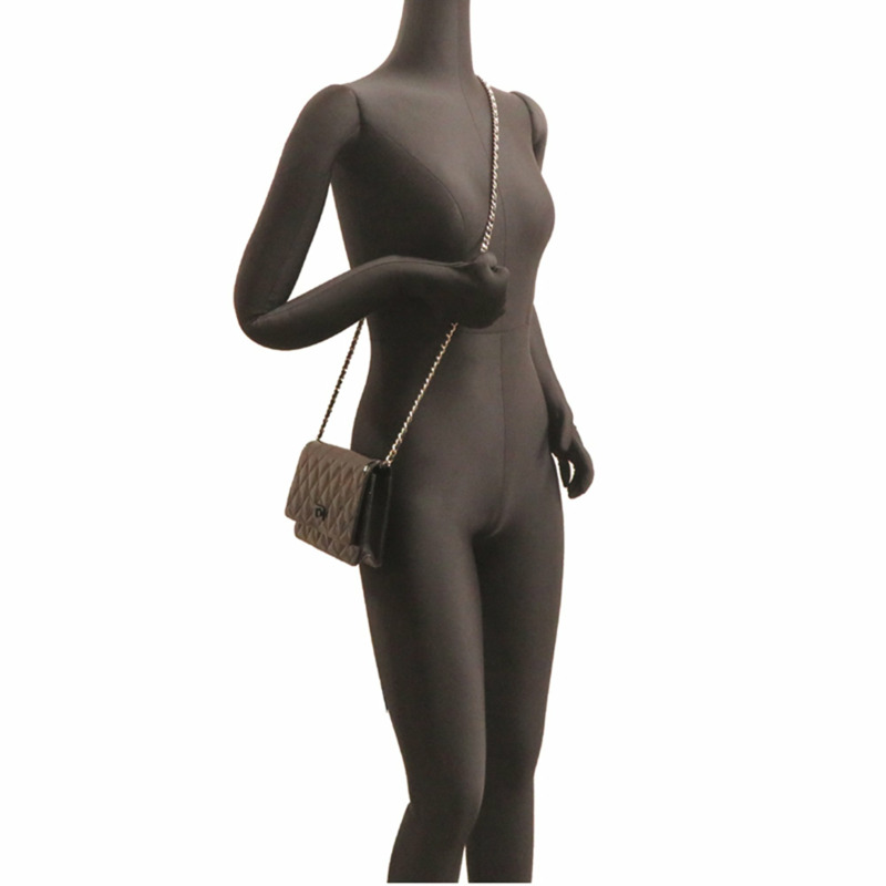 香奈兒 2.55 鏈條錢包女士單肩包,漆皮小牛皮,黑色-8