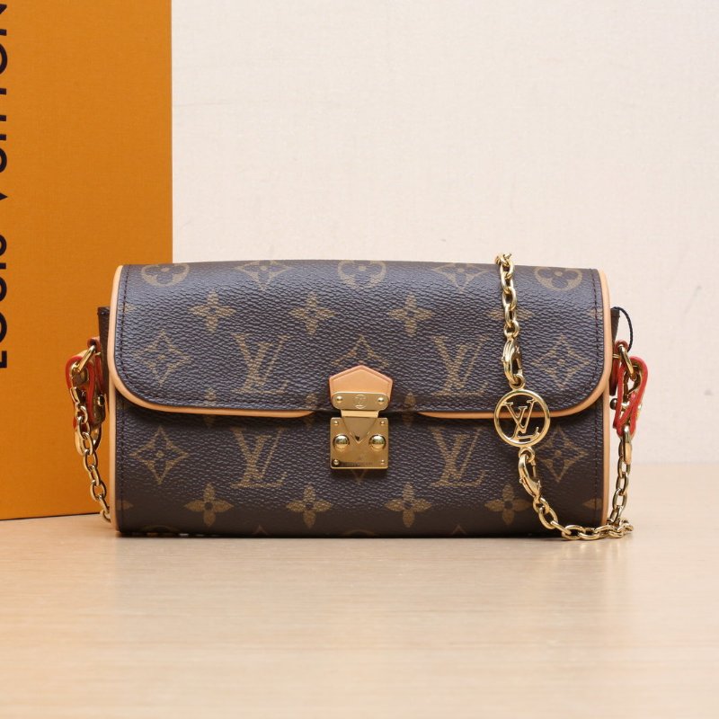 LOUIS VUITTON POCHETTECAMILLE鏈條包老花PVC金扣晶片肩背包-0