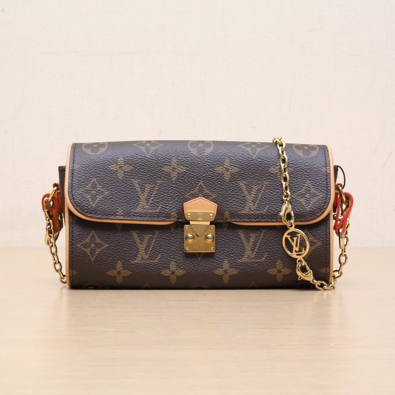 LOUIS VUITTON POCHETTECAMILLE鏈條包老花PVC金扣晶片肩背包-1