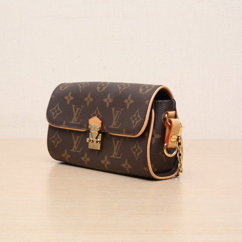 LOUIS VUITTON POCHETTECAMILLE鏈條包老花PVC金扣晶片肩背包-3