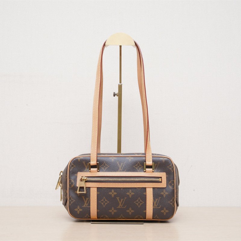 LOUIS VUITTON CITÉ矩形手袋老花PVC金扣晶片肩背包-1