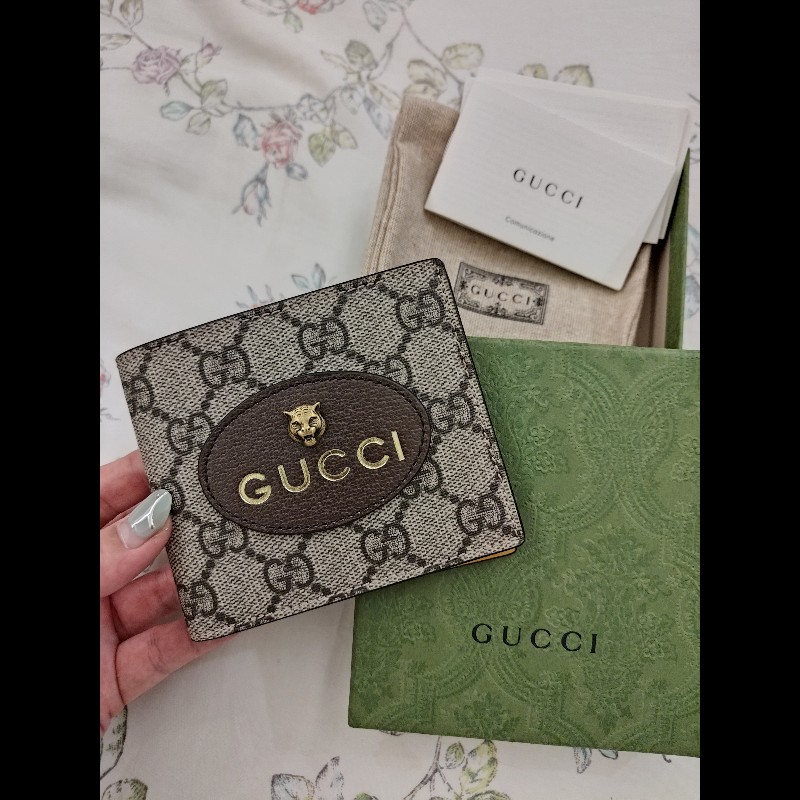 Gucci Neo Vintage GG Supreme 對開錢包-16