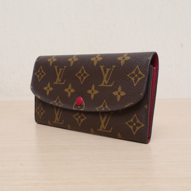 LOUIS VUITTON Emilie豆子錢夾老花PVC2016肩背包-2