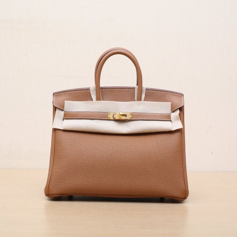 HERMES Birkin2537金棕色Togo皮B刻金扣肩背包-1