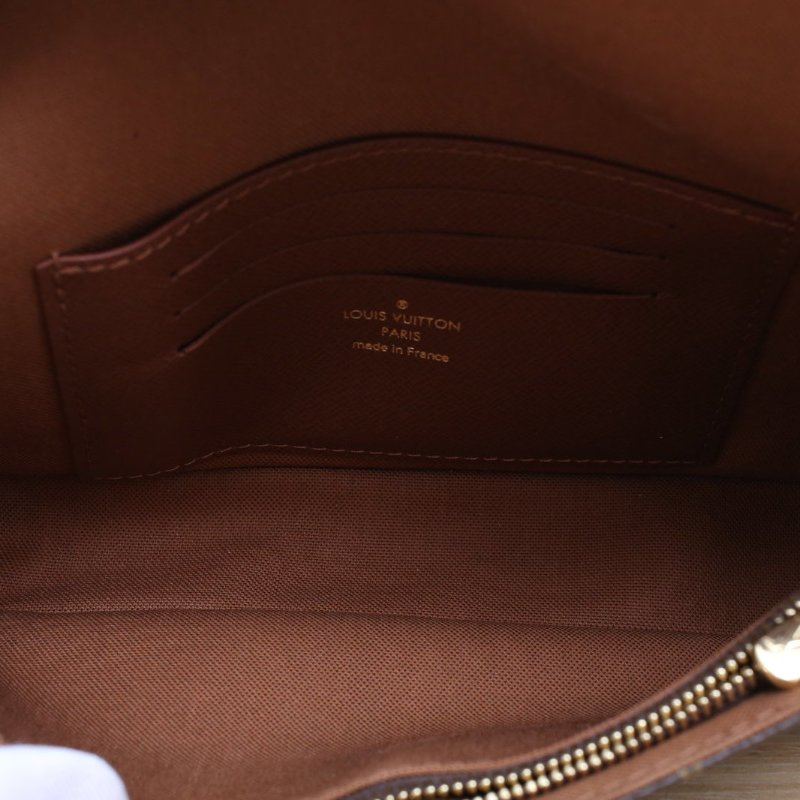 LOUIS VUITTON IVY鏈條腋下包老花PVC金扣晶片肩背包-4