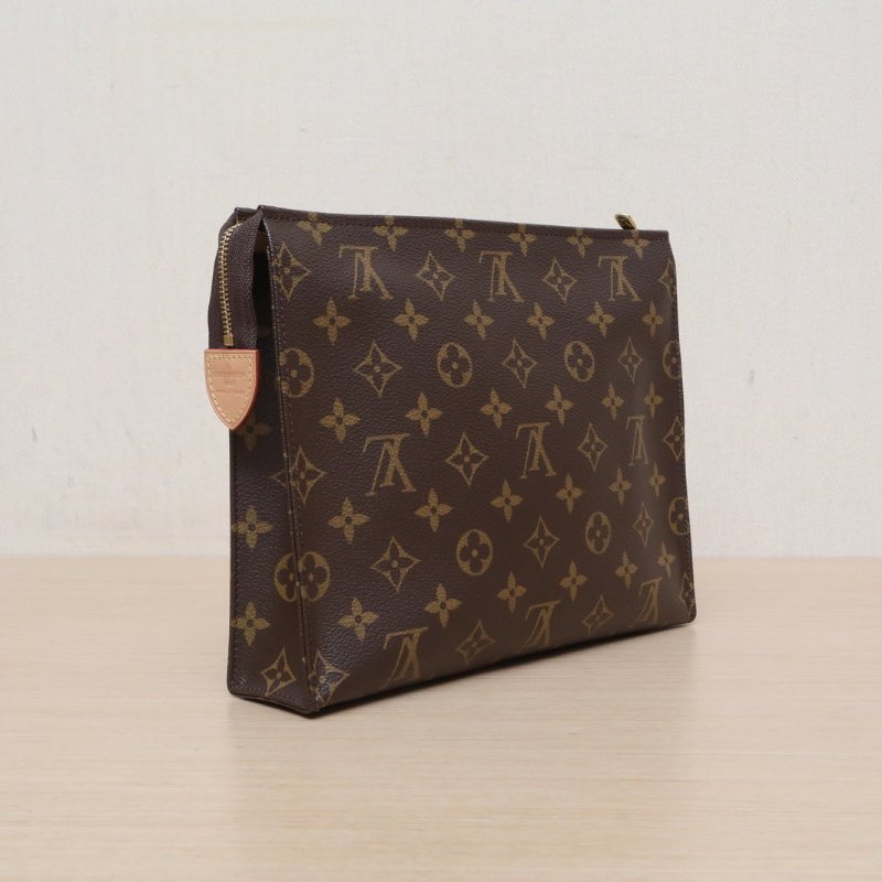 LOUIS VUITTON PocheToilette26號洗漱包老花PVC2020肩背包-4