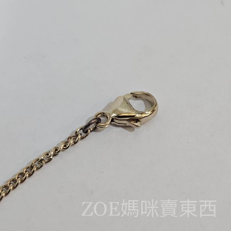 Chanel淺藍色底山茶花造型銀色雙C壓克力墜飾項鍊-7