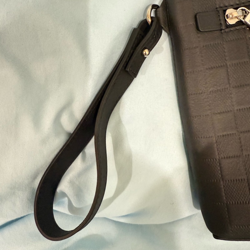 「僅試背過」LV低調奢華黑色棋盤手拿包-12