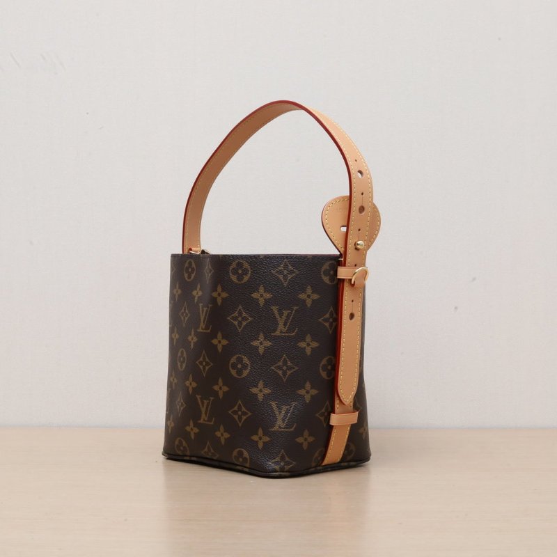 LOUIS VUITTON ALLINBB小號印花手袋Monogram塗層帆布老花PVC金扣晶片小號印花肩背包-3