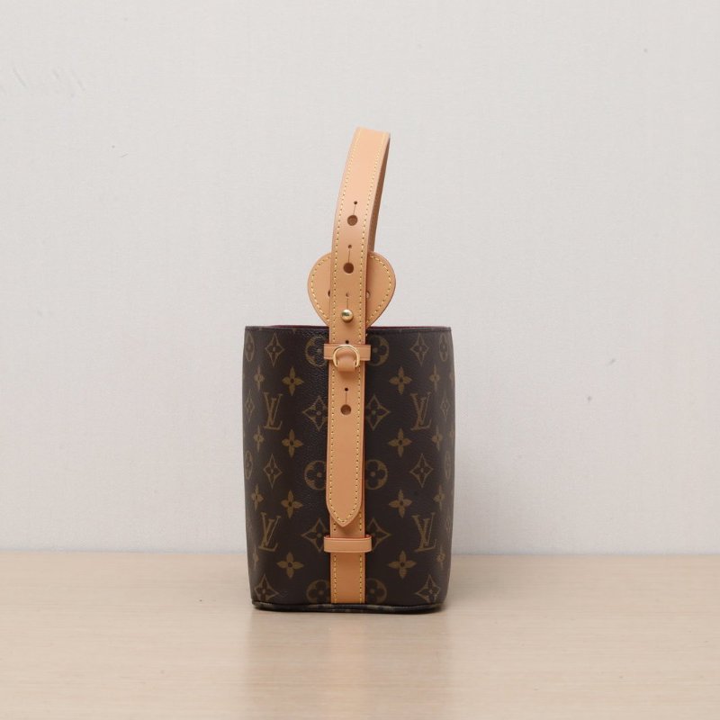 LOUIS VUITTON ALLINBB小號印花手袋Monogram塗層帆布老花PVC金扣晶片小號印花肩背包-4