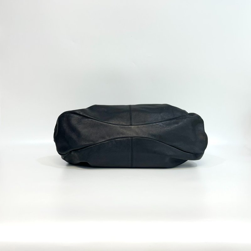 Salvatore Ferragamo黑色牛皮寬手把雙耳手提肩背包-4