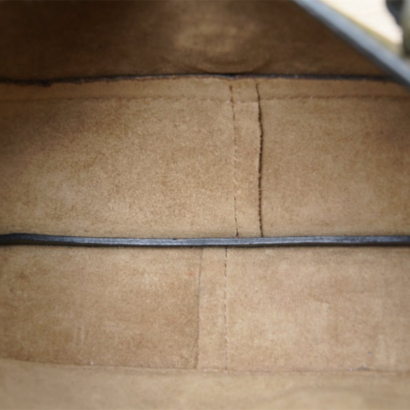 LOEWE Gate馬鞍斜跨包MINIDual寬肩帶綠色牛皮肩背包-2