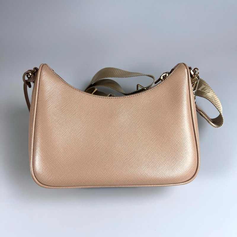 PRADA 奶茶皮革三合一包-1