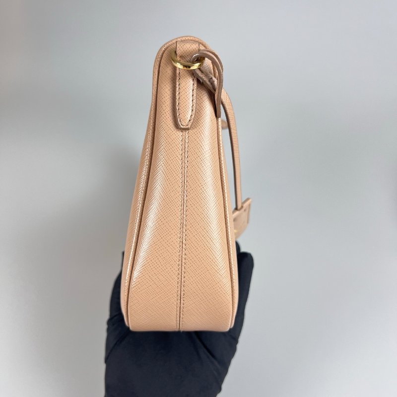 PRADA 奶茶皮革三合一包-2