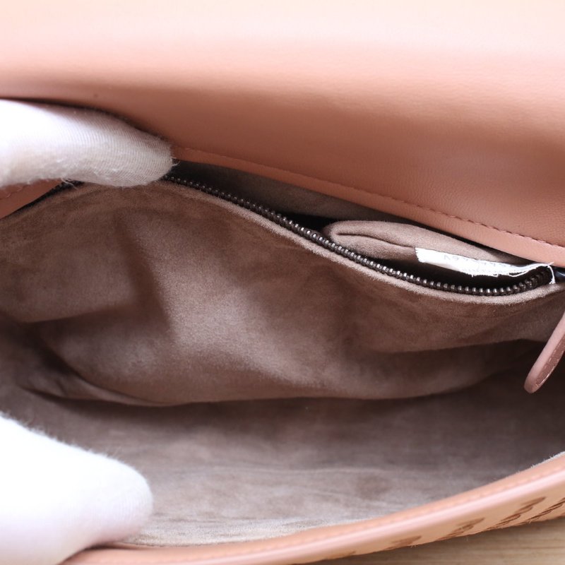 BOTTEGA VENETA 棕色羊皮Alumna經典編織手提郵差包肩背包-4