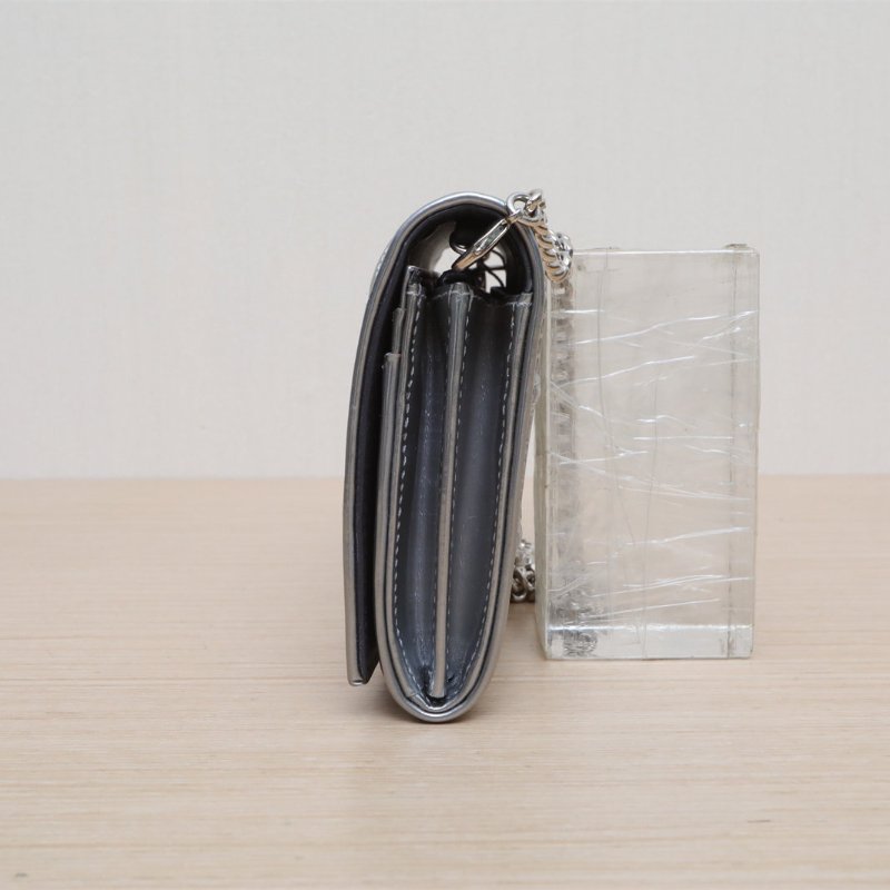 DIOR Diorama盾牌包WOC銀色牛皮銀扣2017肩背包-4