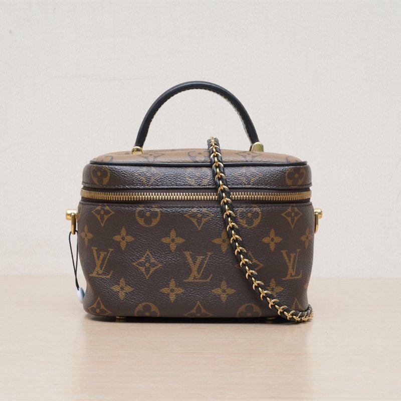 LOUIS VUITTON Vanity化妝包小號19老花PVC金扣2020肩背包-1