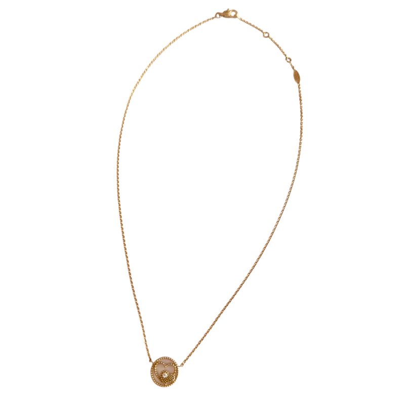 DIOR Rose des Vents 限定愛心🩷 18K金 鑽石 貝母 頸鏈-2