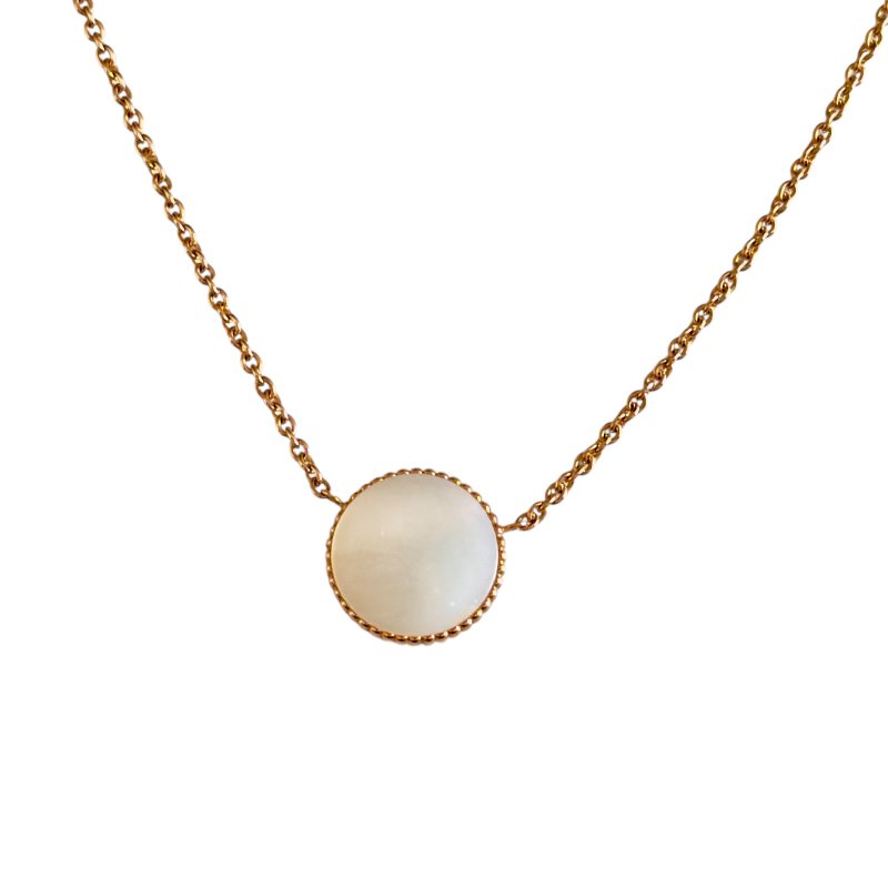 DIOR Rose des Vents 限定愛心🩷 18K金 鑽石 貝母 頸鏈-5