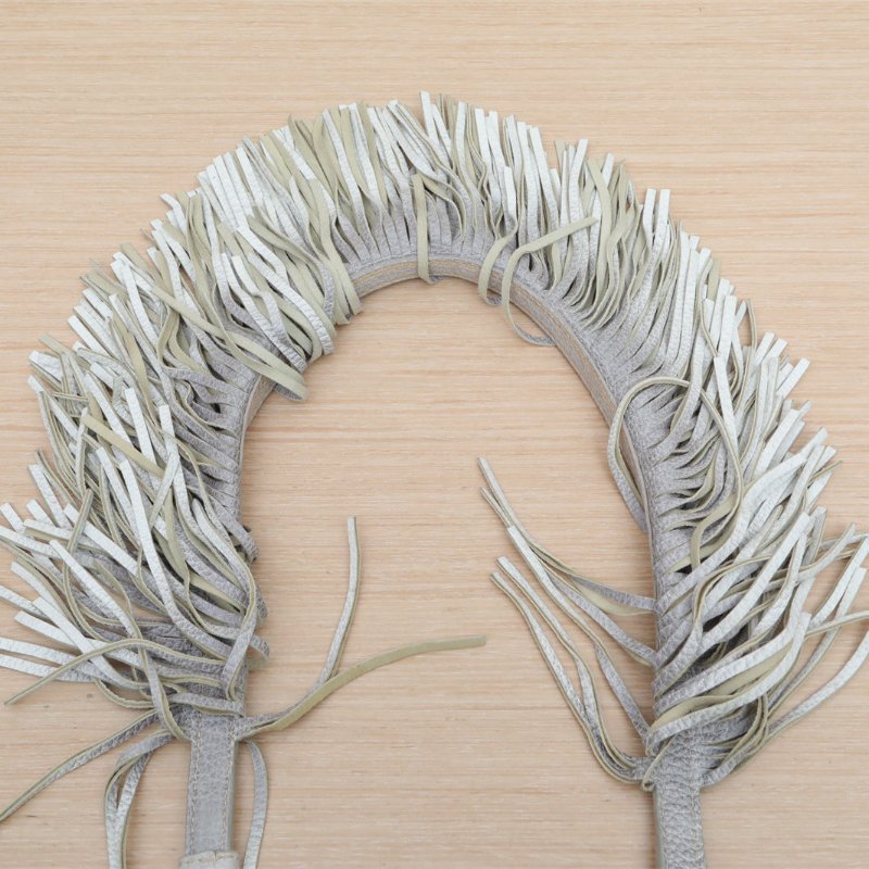 PRADA 拼色帆布流蘇保齡球包肩背包-3