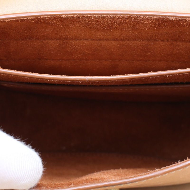 SAINT LAURENT KAIA馬鞍包小號18.5棕色牛皮金扣肩背包-3