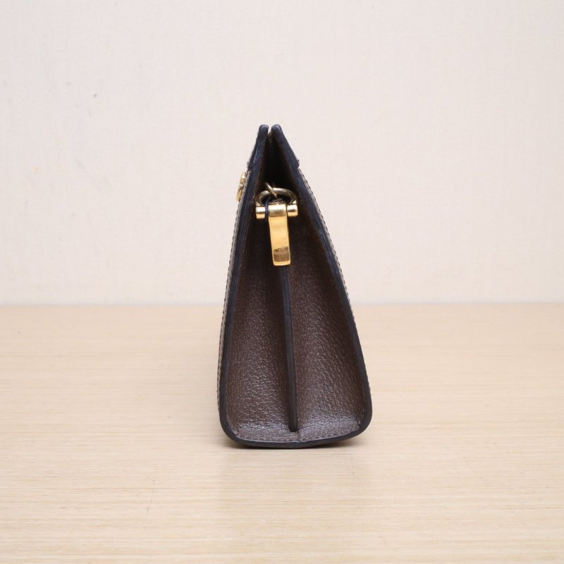 GUCCI Ophidia夾子包小號26老花PVC金扣肩背包-3