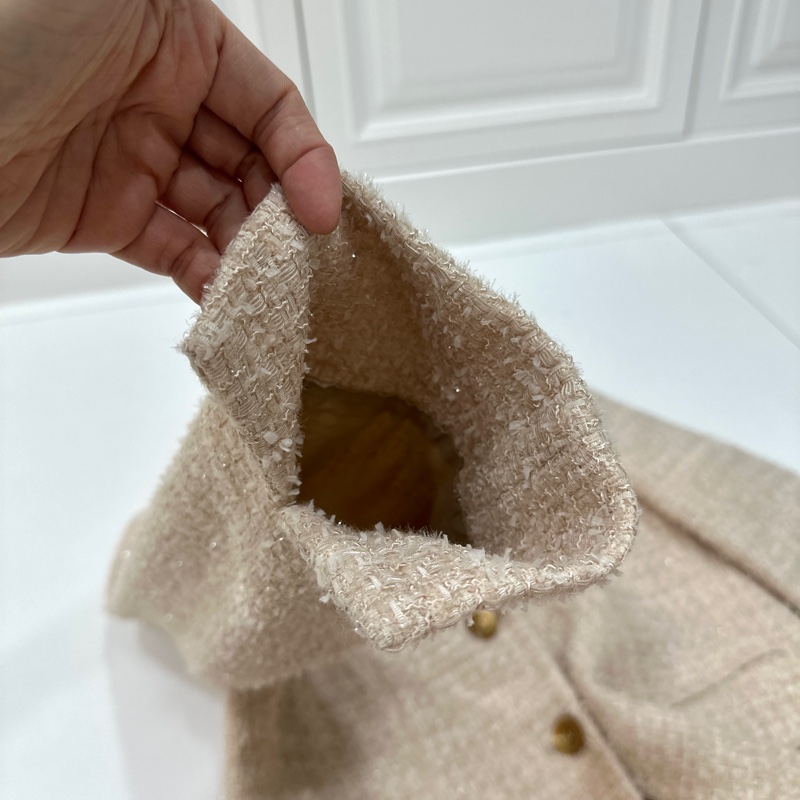 MAXMARA 卡其 毛呢 短大衣 西裝外套 套裝 西外 外套 裙裝 裙子-6