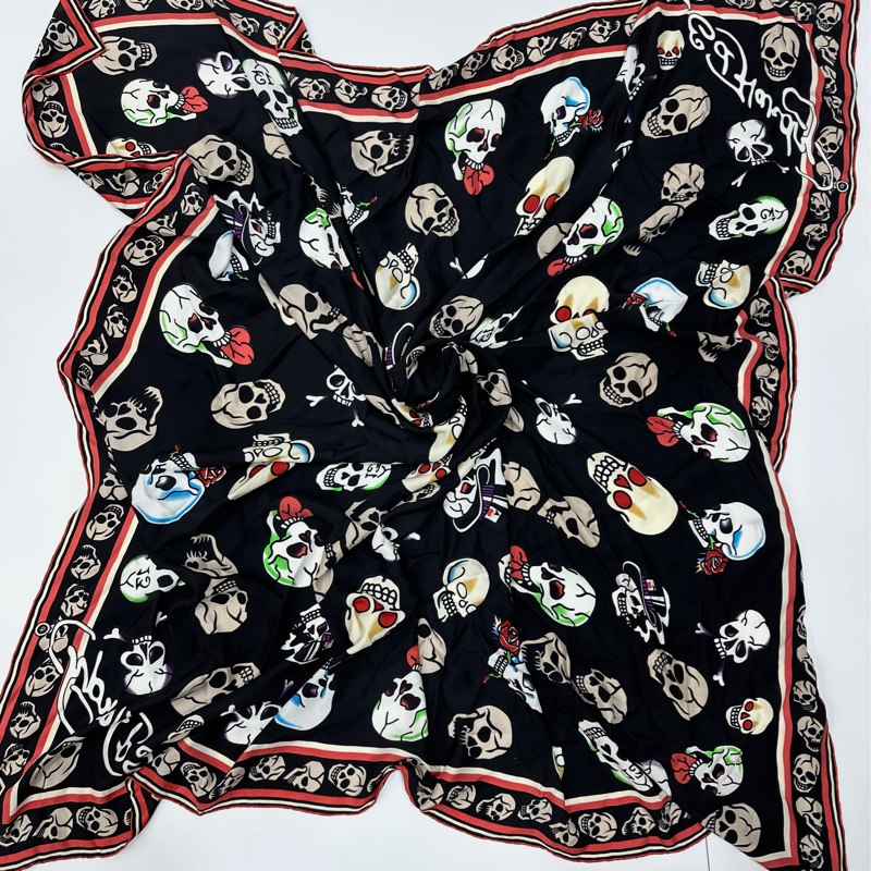 ALEXANDER MCQUEEN 骷髏頭 平口上衣 絲巾 圍巾 披巾 披肩-0