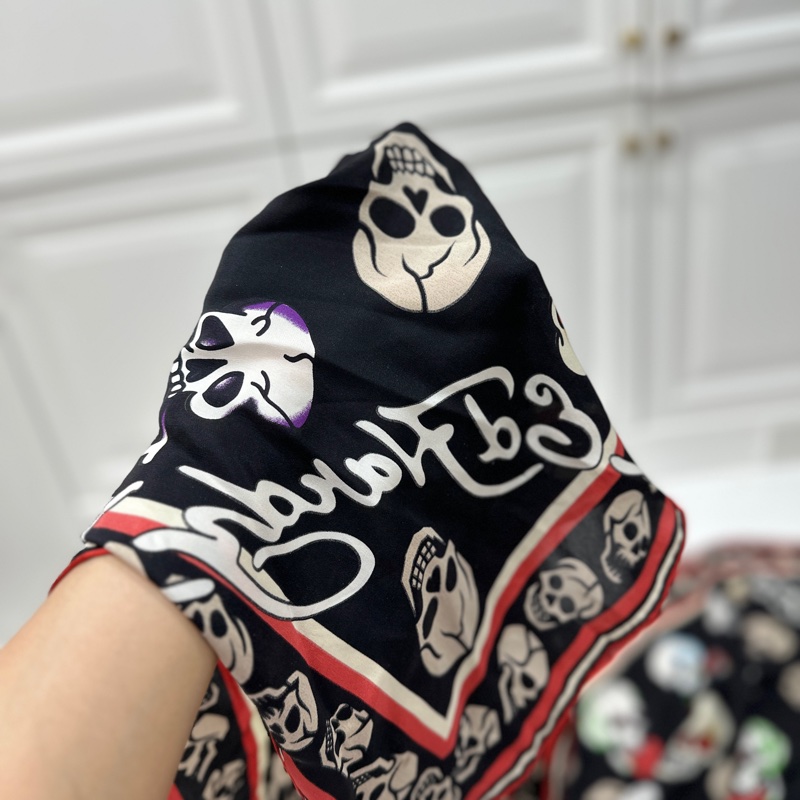 ALEXANDER MCQUEEN 骷髏頭 平口上衣 絲巾 圍巾 披巾 披肩-9