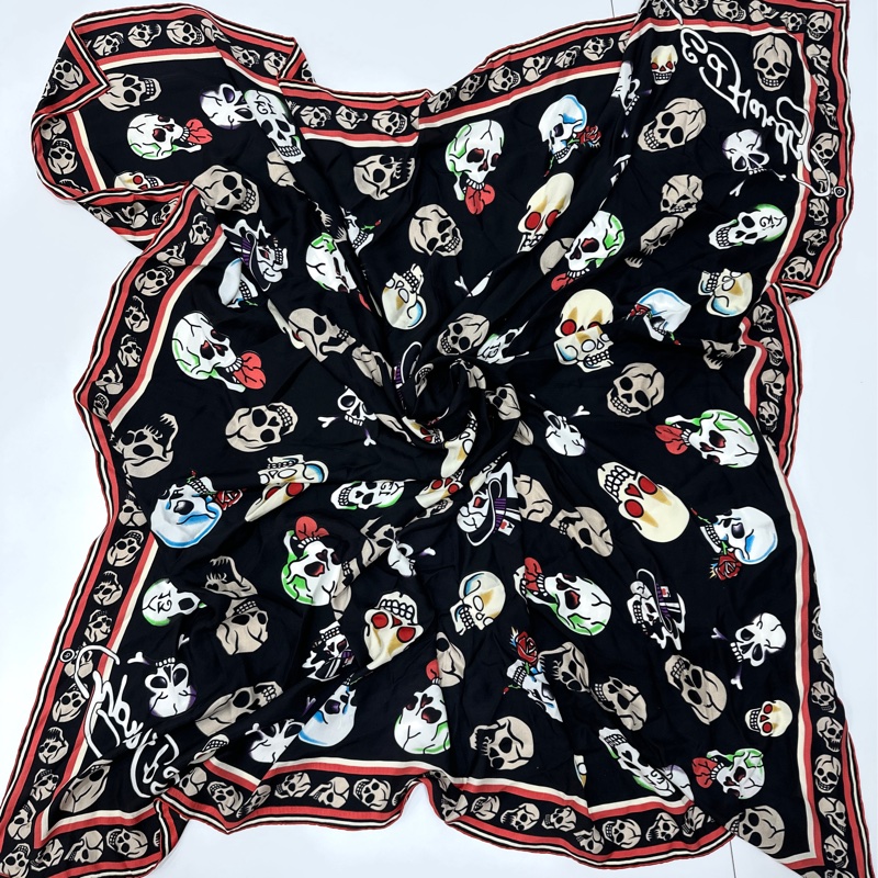 ALEXANDER MCQUEEN 骷髏頭 平口上衣 絲巾 圍巾 披巾 披肩-10